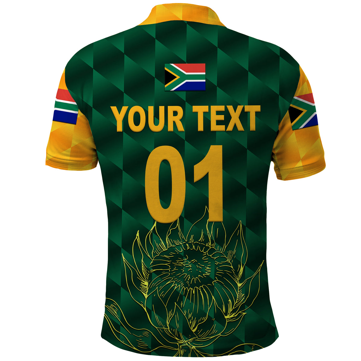 Custom South Africa Proteas Cricket Polo Shirt Simple Green LT8 - Wonder Print Shop