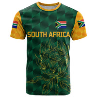 Custom South Africa Proteas Cricket T Shirt Simple Green LT8 - Wonder Print Shop