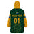 (Custom Personalised) South Africa Proteas Cricket Wearable Blanket Hoodie Simple - Green LT8 - Wonder Print Shop
