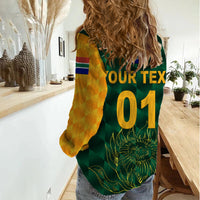 (Custom Personalised) South Africa Proteas Cricket Women Casual Shirt Simple - Green LT8 - Wonder Print Shop
