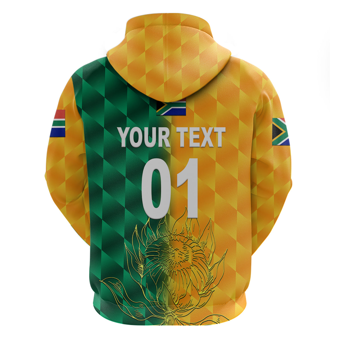 Custom South Africa Proteas CrickeHoodie Simple Yellow LT8 - Wonder Print Shop