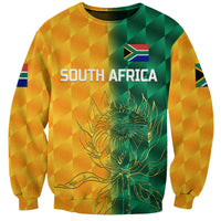 (Custom Personalised) South Africa Proteas Cricket Sweatshirt Simple - Yellow LT8 - Wonder Print Shop