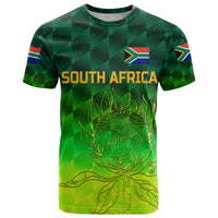 Custom South Africa Proteas Cricket T Shirt Simple Gradient Green LT8 - Wonder Print Shop
