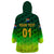 (Custom Personalised) South Africa Proteas Cricket Wearable Blanket Hoodie Simple - Gradient Green LT8 - Wonder Print Shop