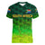 (Custom Personalised) South Africa Proteas Cricket Women V Neck T Shirt Simple - Gradient Green LT8 - Wonder Print Shop