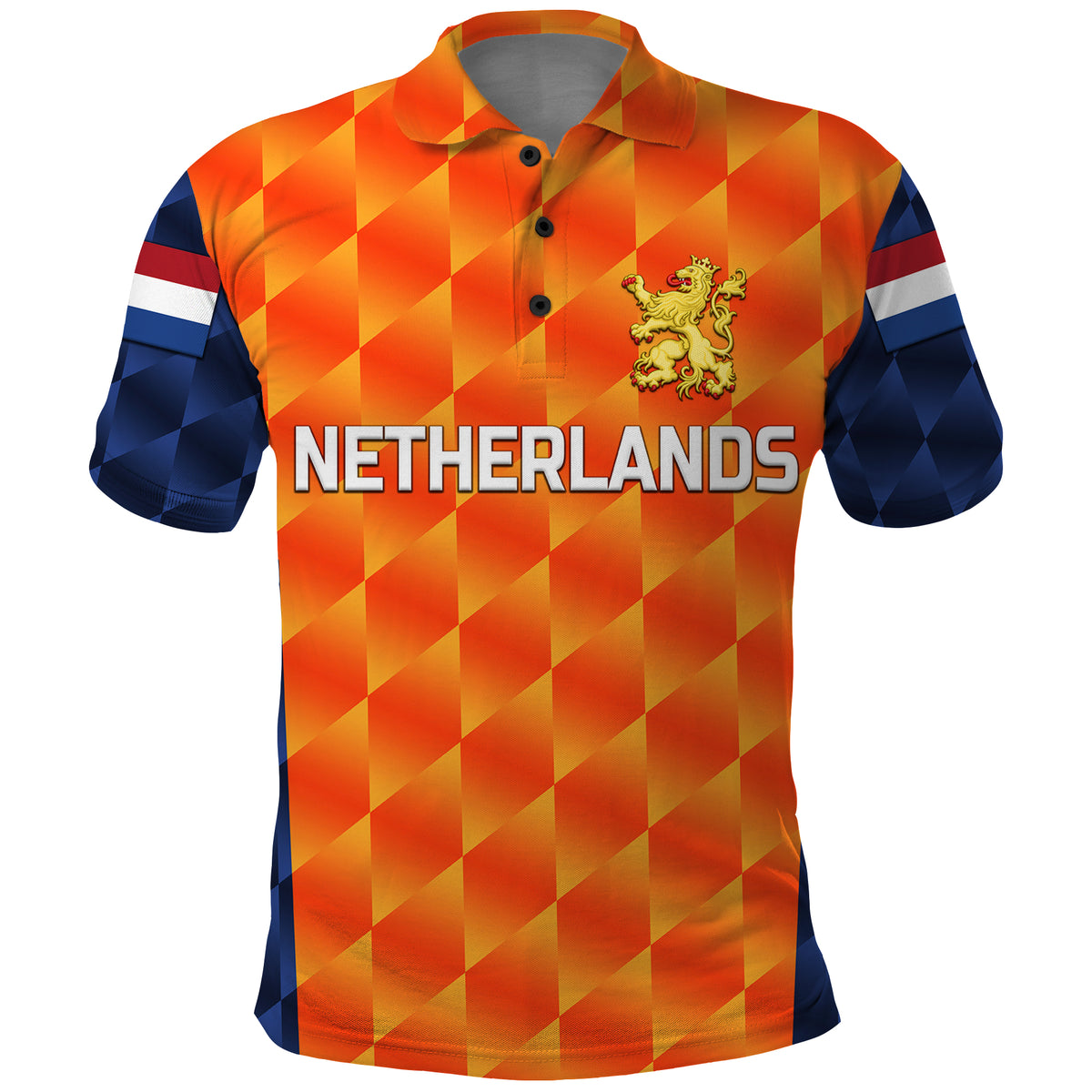 Custom Netherlands Cricket Polo Shirt Dutch Lion Unique Orange LT8 - Wonder Print Shop