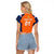 (Custom Personalised) Netherlands Cricket Dutch Lion Raglan Cropped T Shirt Unique Orange LT8 - Wonder Print Shop