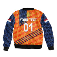 (Custom Personalised) Netherlands Cricket Dutch Lion Sleeve Zip Bomber Jacket Special Orange LT8 - Wonder Print Shop