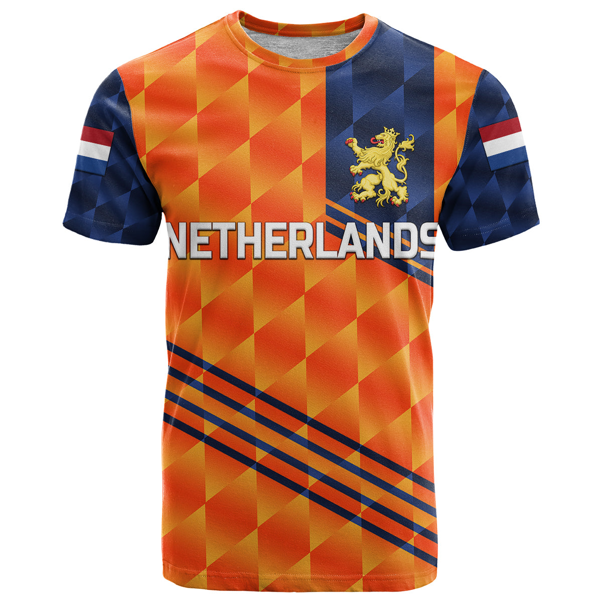 Custom Netherlands Cricket Dutch Lion T Shirt Special Orange LT8 - Wonder Print Shop