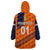 (Custom Personalised) Netherlands Cricket Dutch Lion Wearable Blanket Hoodie Special Orange LT8 - Wonder Print Shop