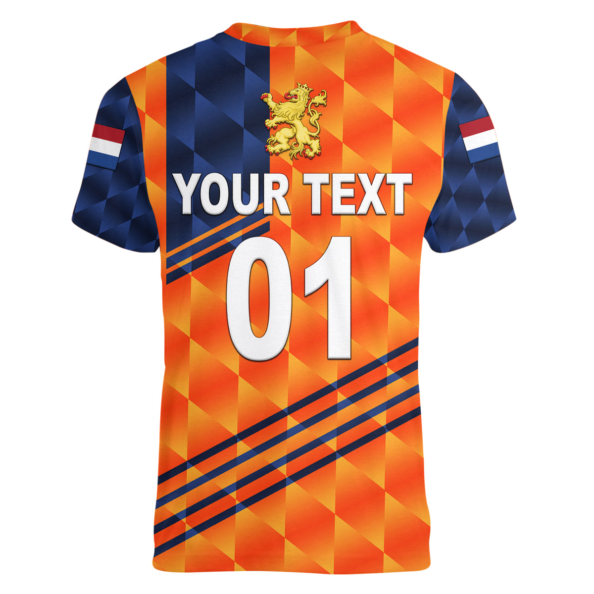(Custom Personalised) Netherlands Cricket Dutch Lion Women V Neck T Shirt Special Orange LT8 - Wonder Print Shop