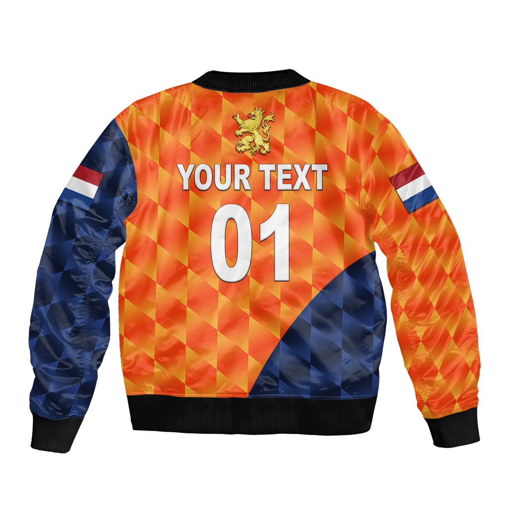 (Custom Personalised) Netherlands Cricket Dutch Lion Bomber Jacket Pride Version Orange LT8 - Wonder Print Shop