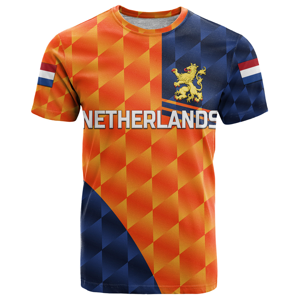 Custom Netherlands Cricket Dutch Lion T Shirt Pride Version Orange LT8 - Wonder Print Shop