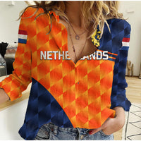 (Custom Personalised) Netherlands Cricket Dutch Lion Women Casual Shirt Pride Version Orange LT8 - Wonder Print Shop