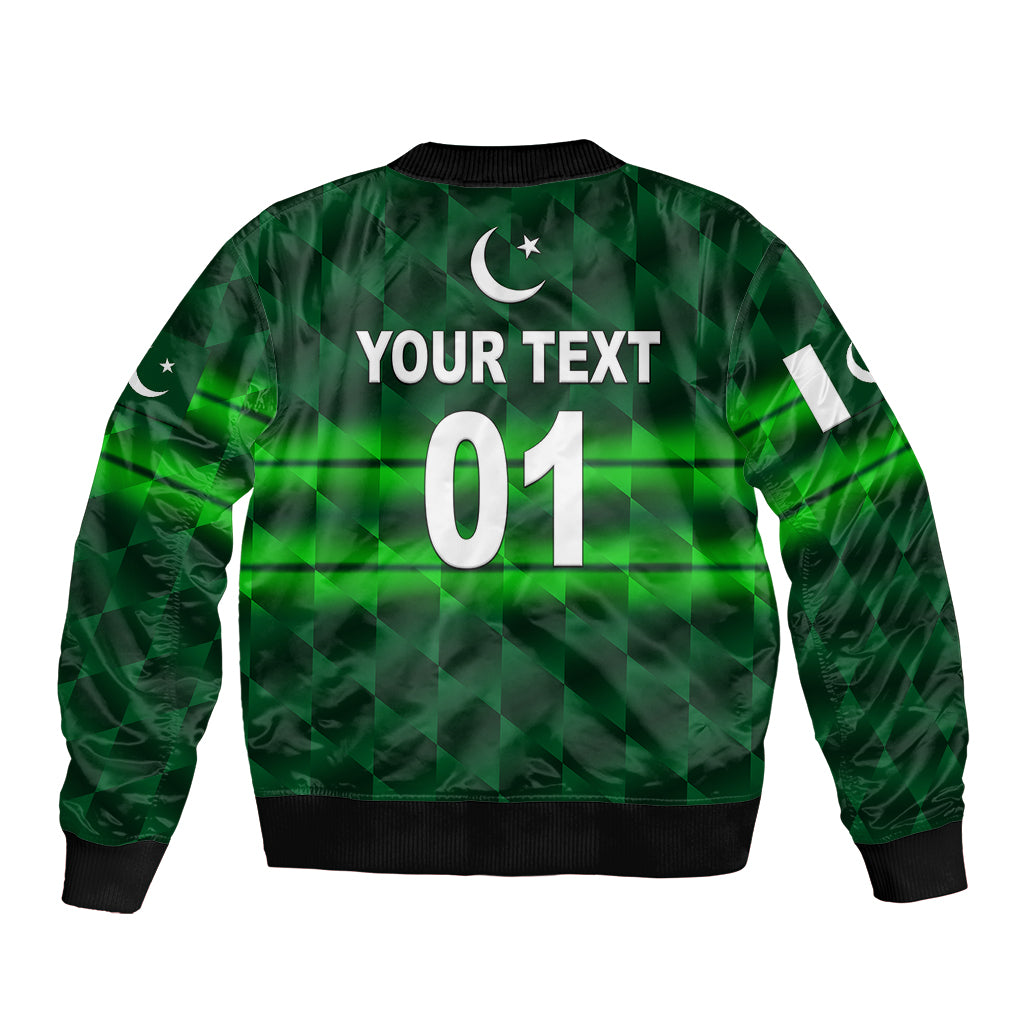 (Custom Personalised) Pakistan Cricket Bomber Jacket Pak Shaheens Unique - Dark Green LT8 - Wonder Print Shop