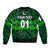 (Custom Personalised) Pakistan Cricket Sleeve Zip Bomber Jacket Pak Shaheens Unique - Dark Green LT8 - Wonder Print Shop
