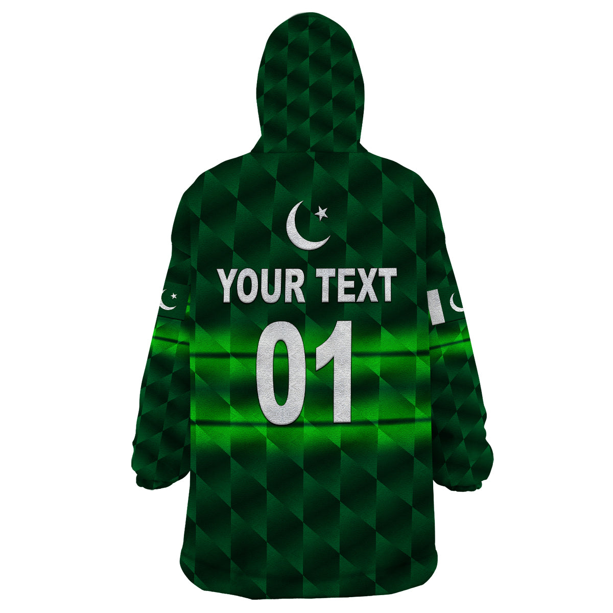 (Custom Personalised) Pakistan Cricket Wearable Blanket Hoodie Pak Shaheens Unique - Dark Green LT8 - Wonder Print Shop