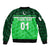 (Custom Personalised) Pakistan Cricket Sleeve Zip Bomber Jacket Pak Shaheens Unique - Green LT8 - Wonder Print Shop