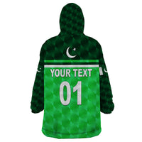 (Custom Personalised) Pakistan Cricket Wearable Blanket Hoodie Pak Shaheens Unique - Green LT8 - Wonder Print Shop