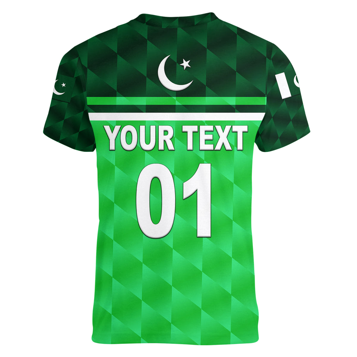 (Custom Personalised) Pakistan Cricket Women V Neck T Shirt Pak Shaheens Unique - Green LT8 - Wonder Print Shop