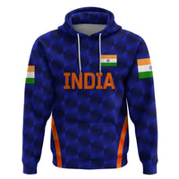 Custom India CrickeHoodie Men In Blue Unique Blue LT8 - Wonder Print Shop