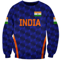(Custom Personalised) India Cricket Sweatshirt Men In Blue Unique - Blue LT8 - Wonder Print Shop