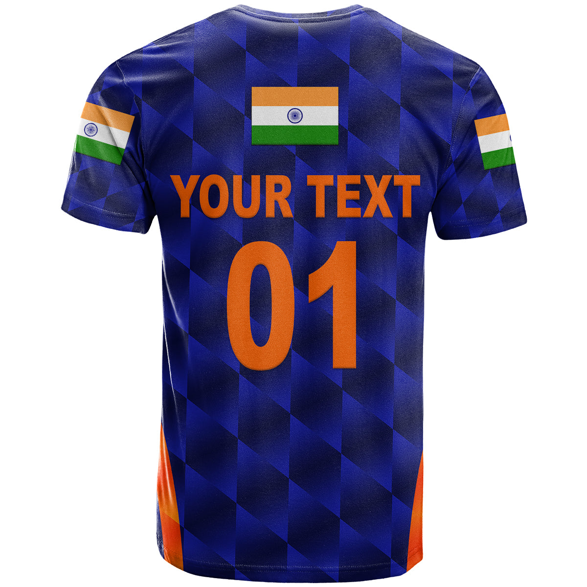 Custom India Cricket T Shirt Men In Blue Unique Blue LT8 - Wonder Print Shop