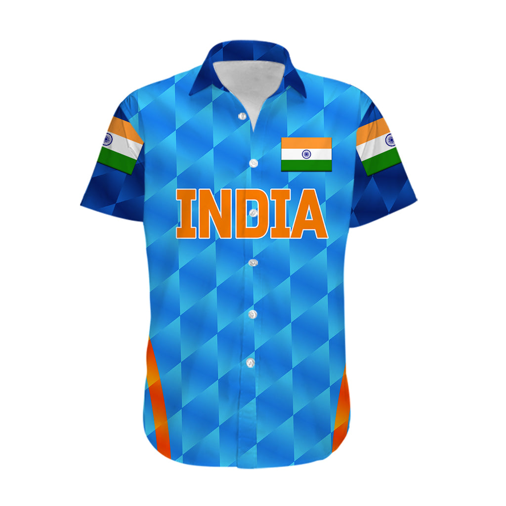 (Custom Personalised) India Cricket Hawaiian Shirt Men In Blue Unique - Light Blue LT8 - Wonder Print Shop