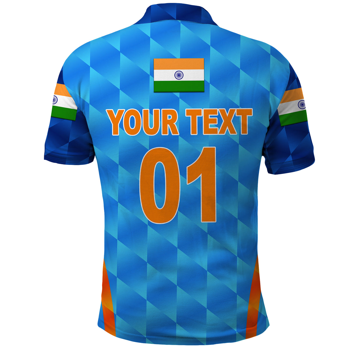 Custom India Cricket Polo Shirt Men In Blue Unique Light Blue LT8 - Wonder Print Shop