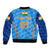 (Custom Personalised) India Cricket Sleeve Zip Bomber Jacket Men In Blue Unique - Light Blue LT8 - Wonder Print Shop
