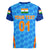 (Custom Personalised) India Cricket Women V Neck T Shirt Men In Blue Unique - Light Blue LT8 - Wonder Print Shop