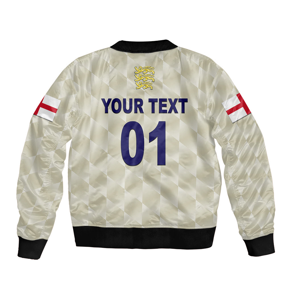(Custom Personalised) England Cricket Bomber Jacket Unique - Beige LT8 - Wonder Print Shop