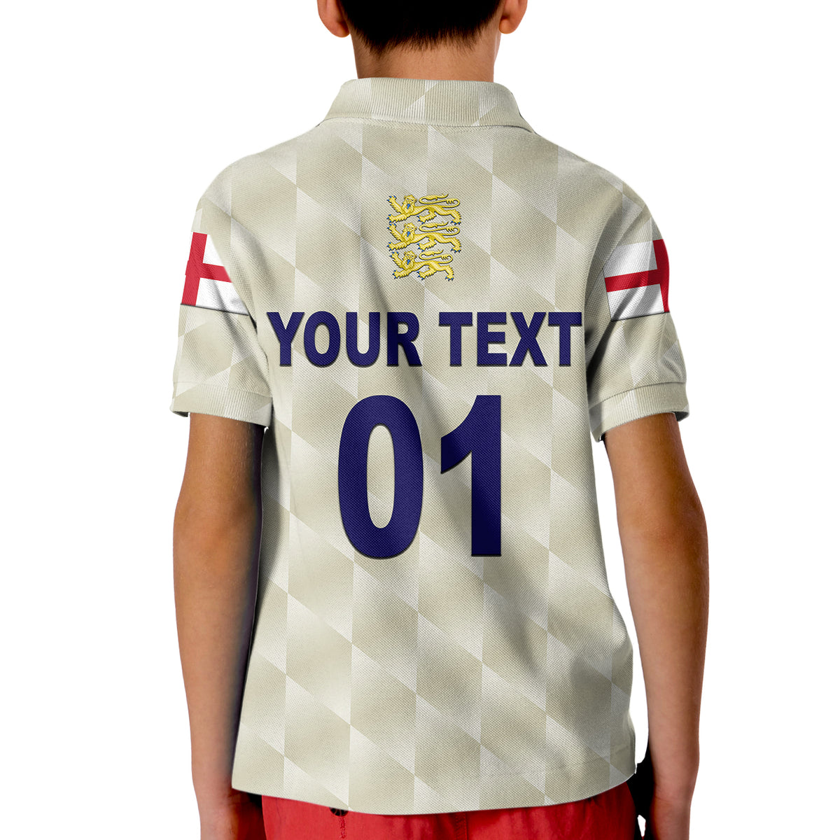 Custom England Cricket Polo Shirt for Kid Unique Beige LT8 - Wonder Print Shop