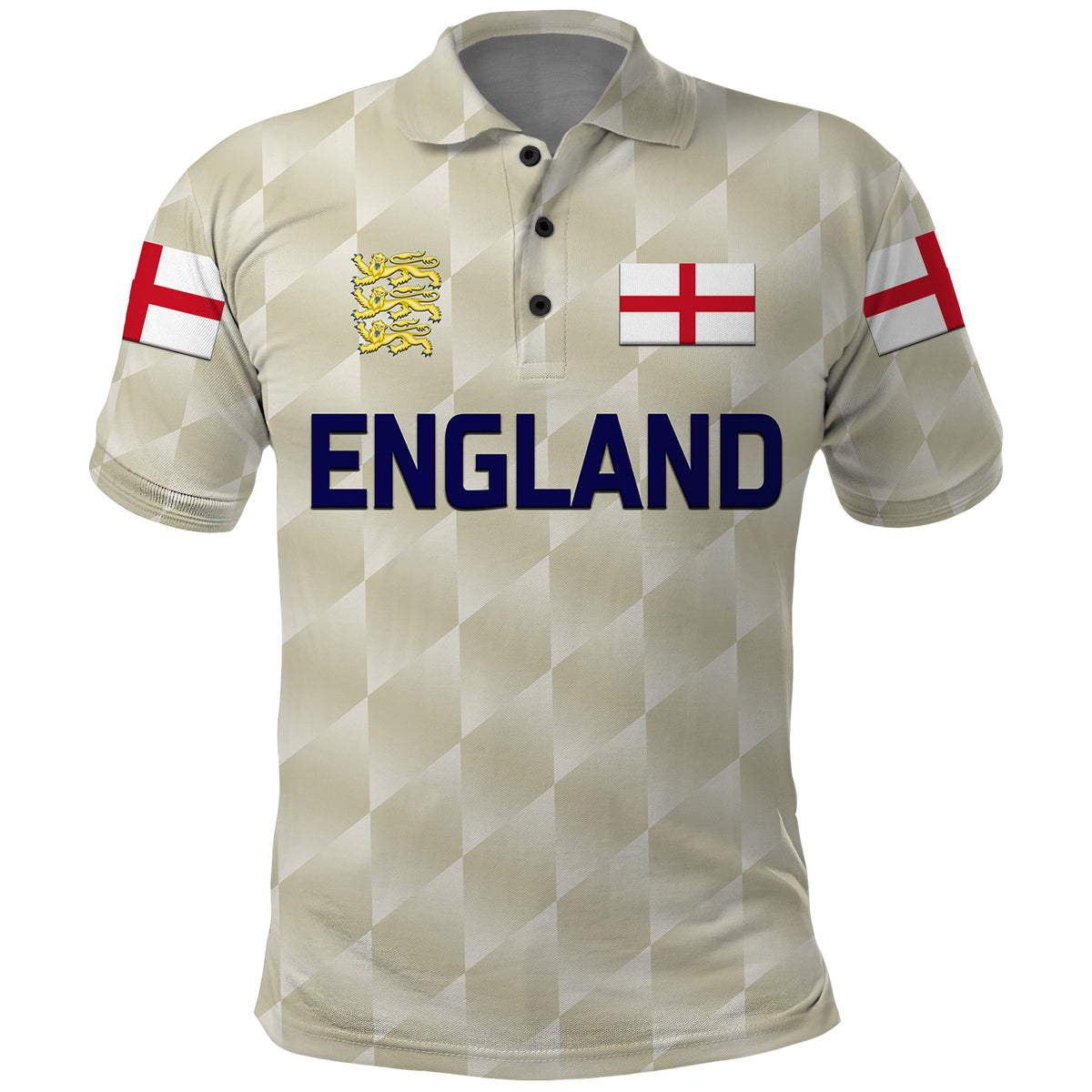 Custom England Cricket Polo Shirt Unique Beige LT8 - Wonder Print Shop