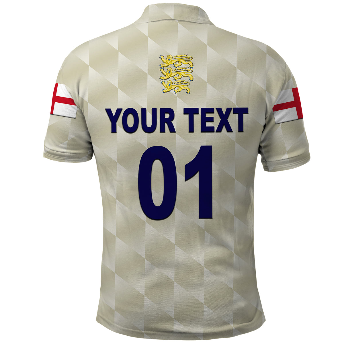 Custom England Cricket Polo Shirt Unique Beige LT8 - Wonder Print Shop
