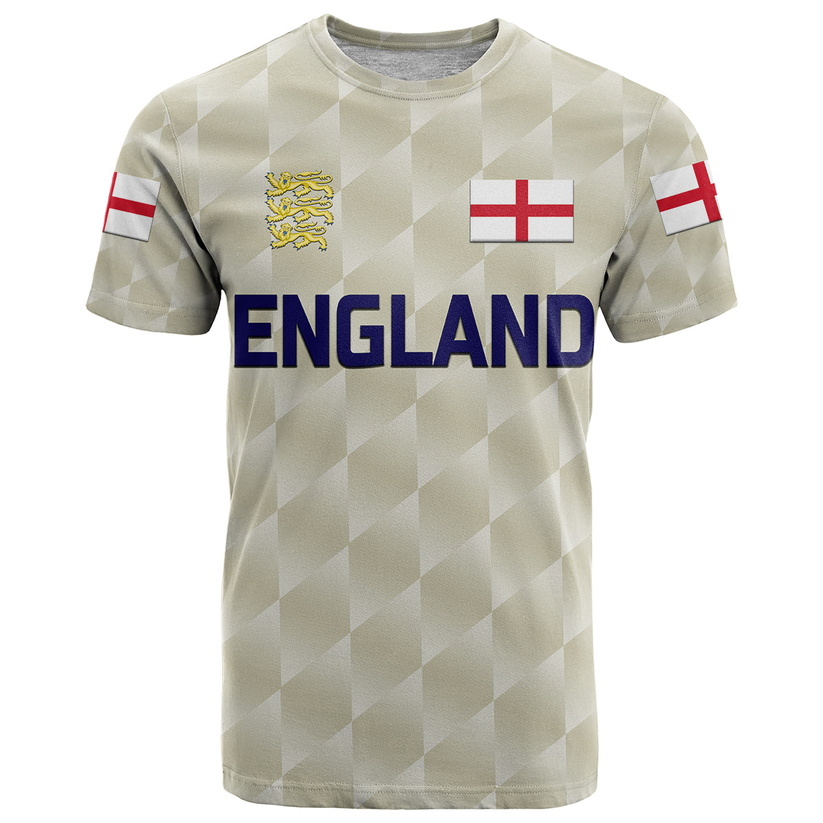 Custom England Cricket T Shirt Unique Beige LT8 - Wonder Print Shop