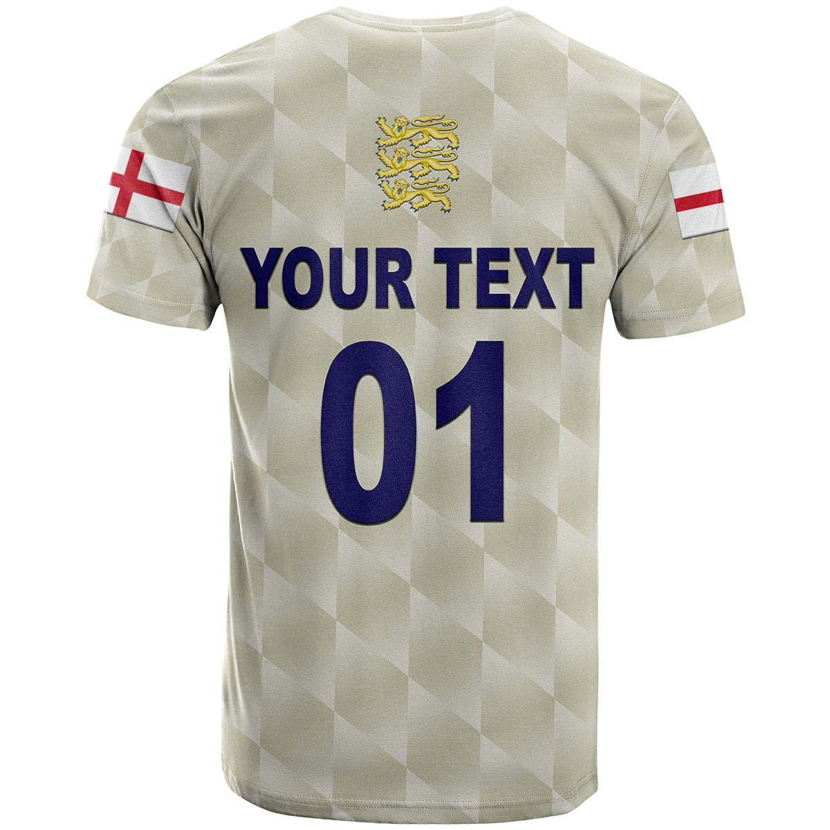 Custom England Cricket T Shirt Unique Beige LT8 - Wonder Print Shop