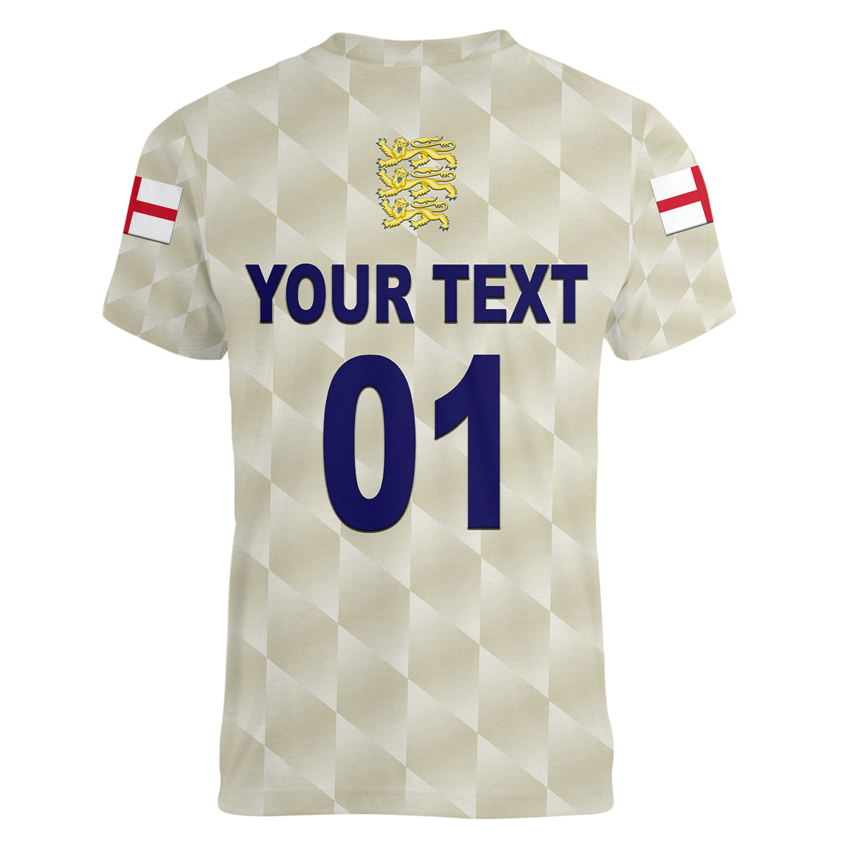 (Custom Personalised) England Cricket Women V Neck T Shirt Unique - Beige LT8 - Wonder Print Shop