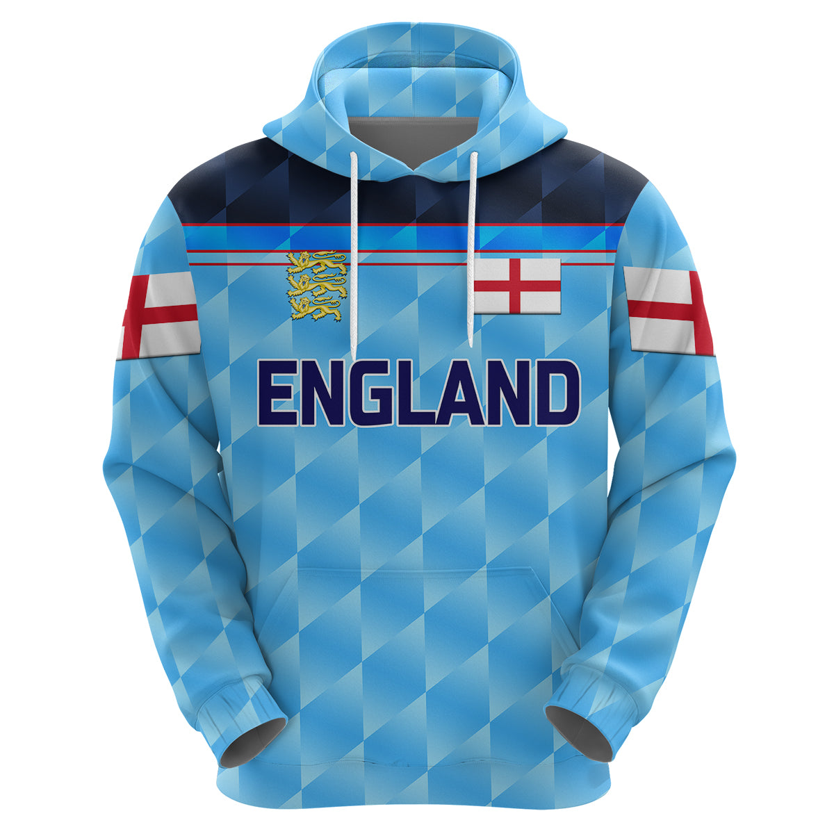 Custom England CrickeHoodie Unique Blue LT8 - Wonder Print Shop
