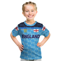 (Custom Personalised) England Cricket Kid T Shirt Unique - Blue LT8 - Wonder Print Shop