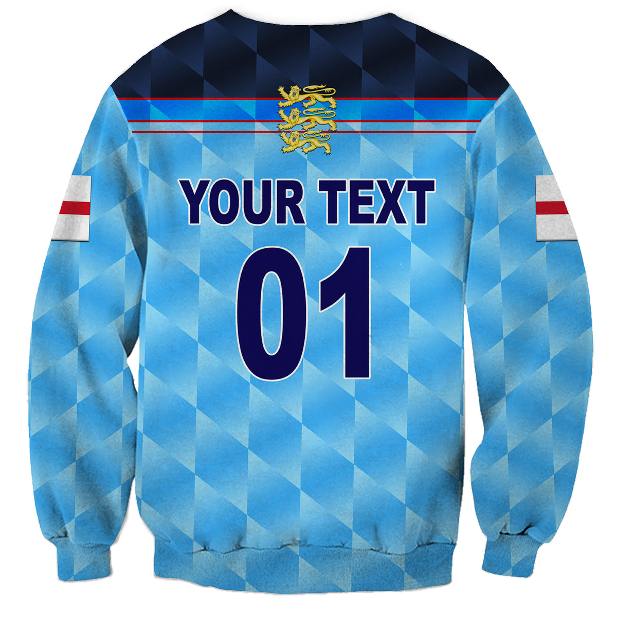 (Custom Personalised) England Cricket Sweatshirt Unique - Blue LT8 - Wonder Print Shop