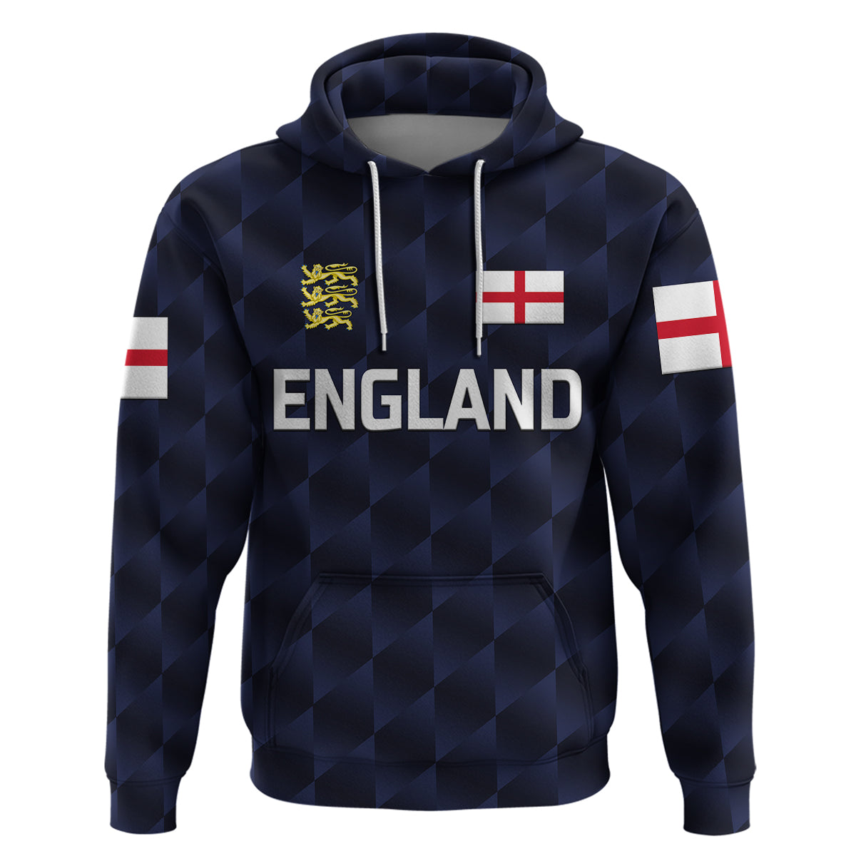 Custom England CrickeHoodie Unique Navy LT8 - Wonder Print Shop