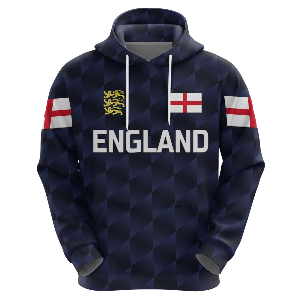 Custom England CrickeHoodie Unique Navy LT8 - Wonder Print Shop