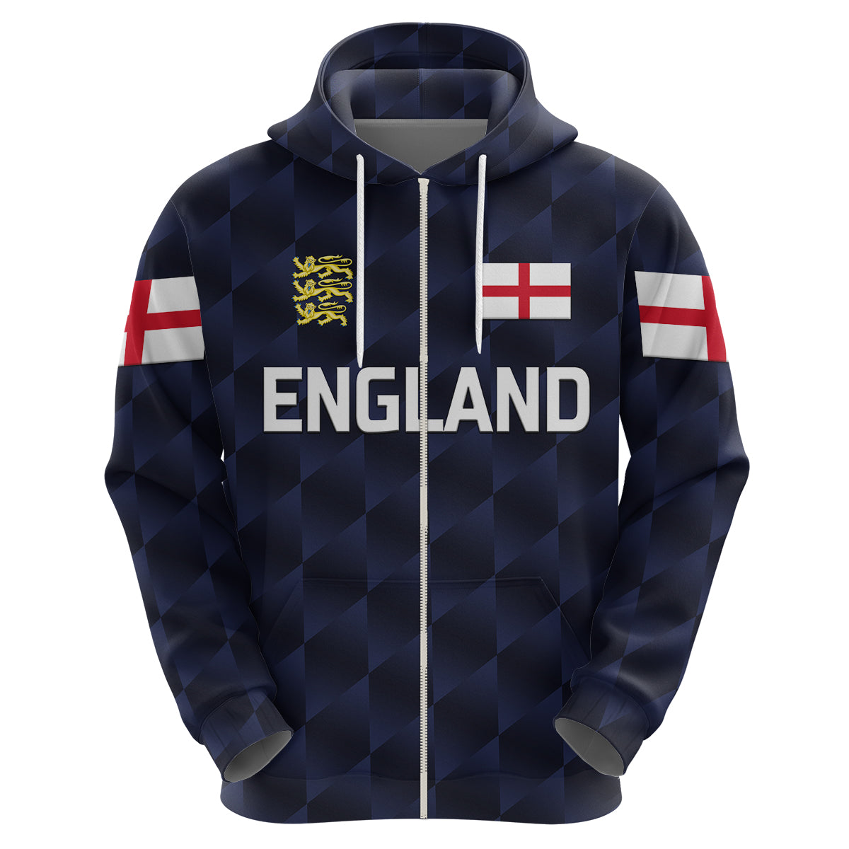 Custom England CrickeHoodie Unique Navy LT8 - Wonder Print Shop