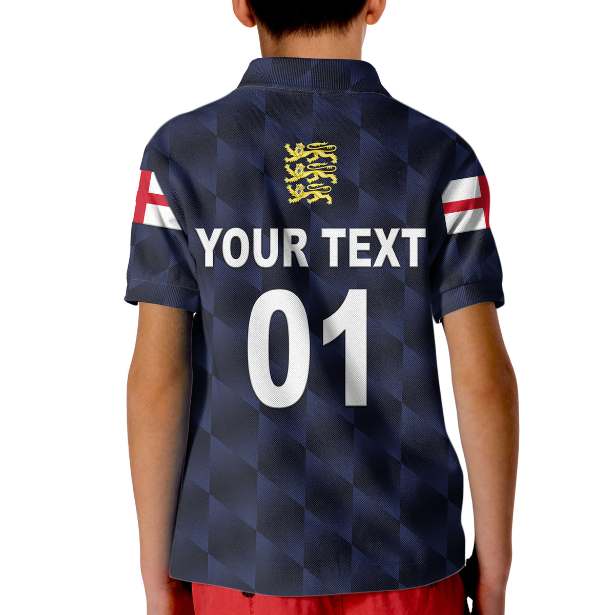 Custom England Cricket Polo Shirt for Kid Unique Navy LT8 - Wonder Print Shop