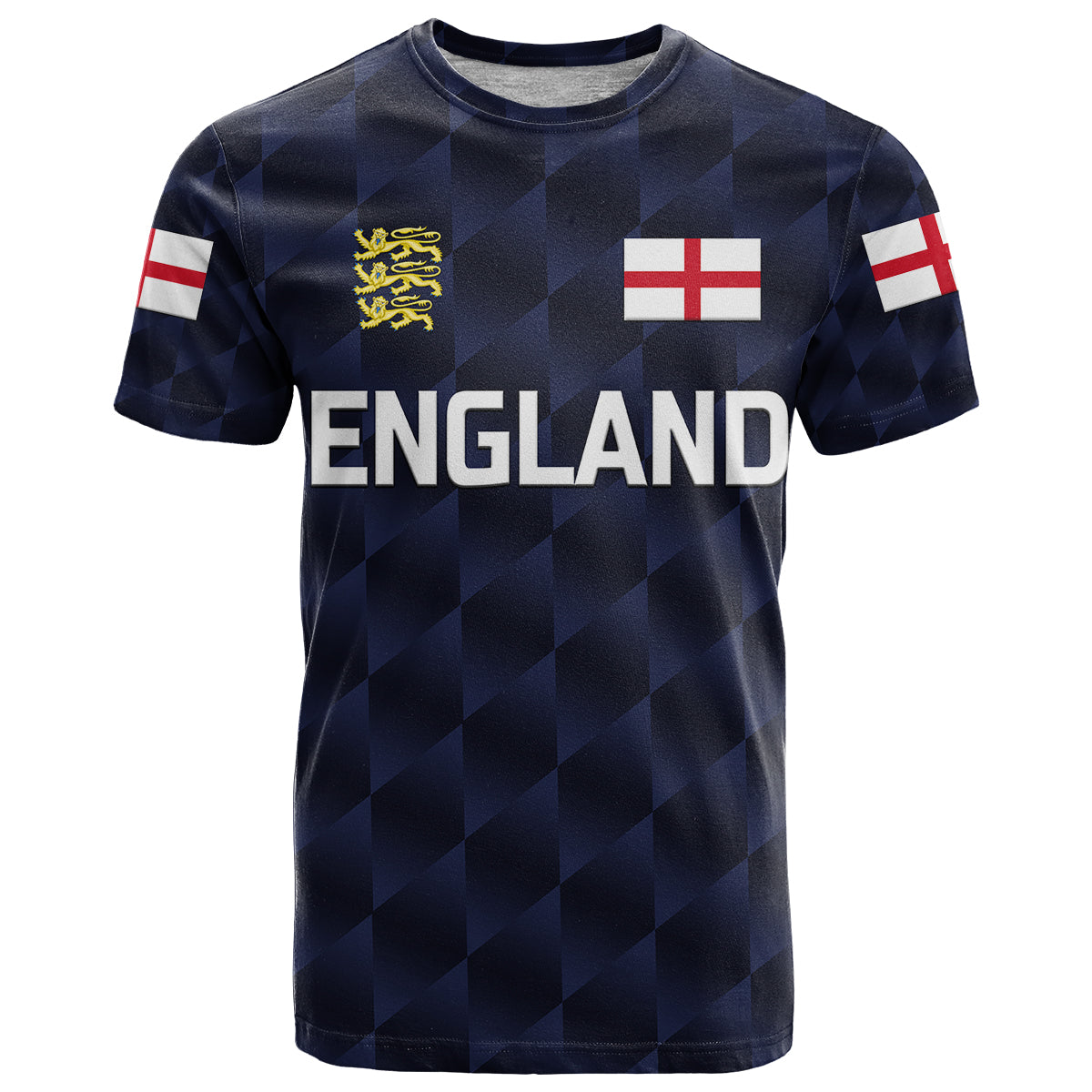 Custom England Cricket T Shirt Unique Navy LT8 - Wonder Print Shop