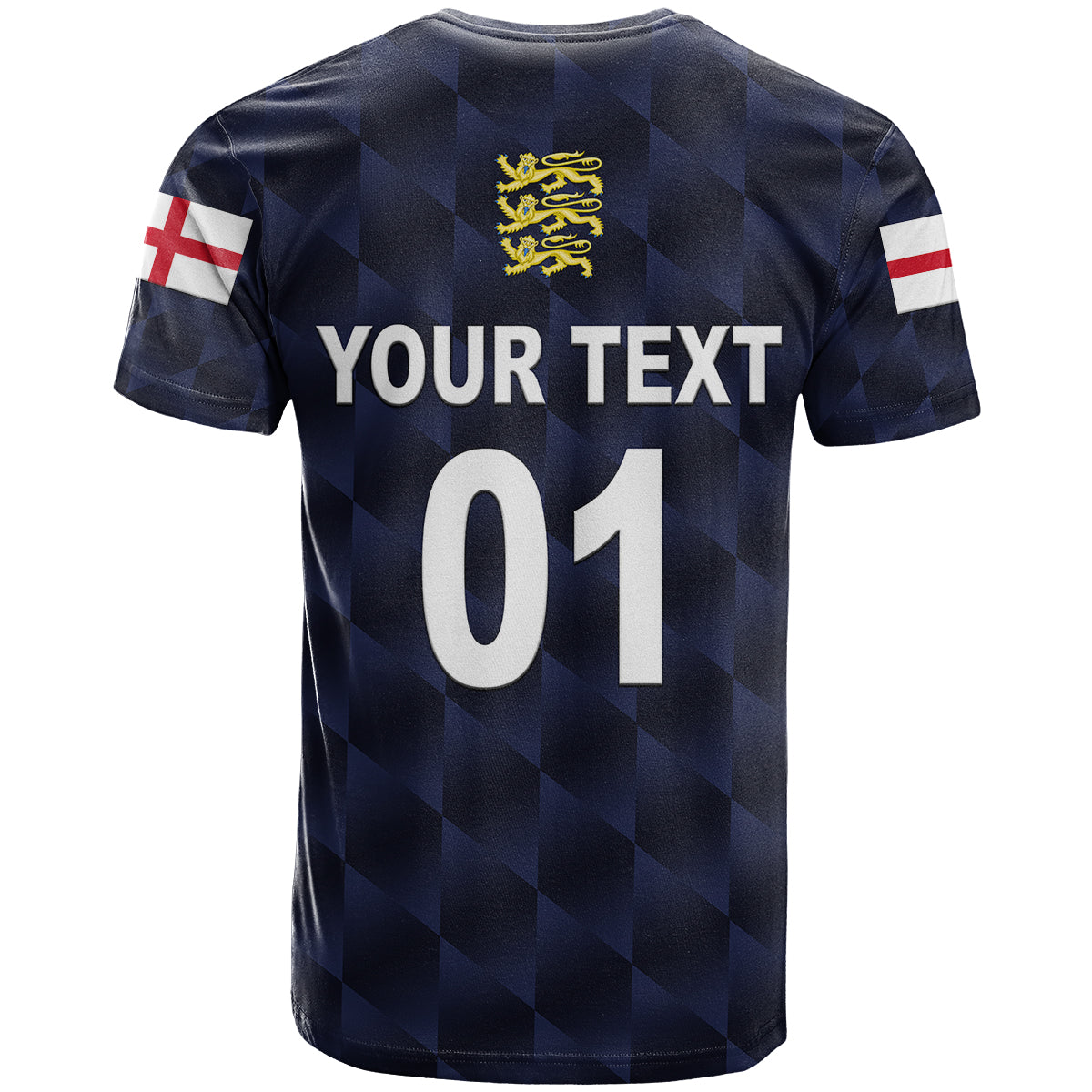 Custom England Cricket T Shirt Unique Navy LT8 - Wonder Print Shop