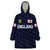 (Custom Personalised) England Cricket Wearable Blanket Hoodie Unique - Navy LT8 - Wonder Print Shop