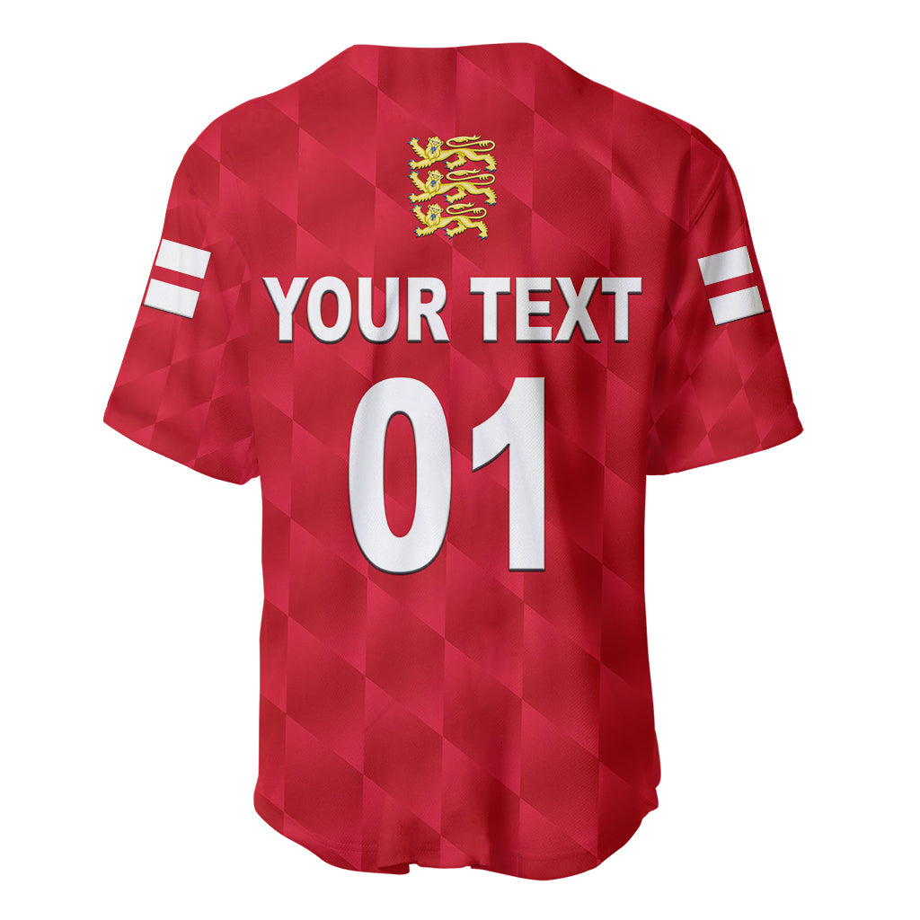 (Custom Personalised) England Cricket Baseball Jersey Unique - Red LT8 - Wonder Print Shop