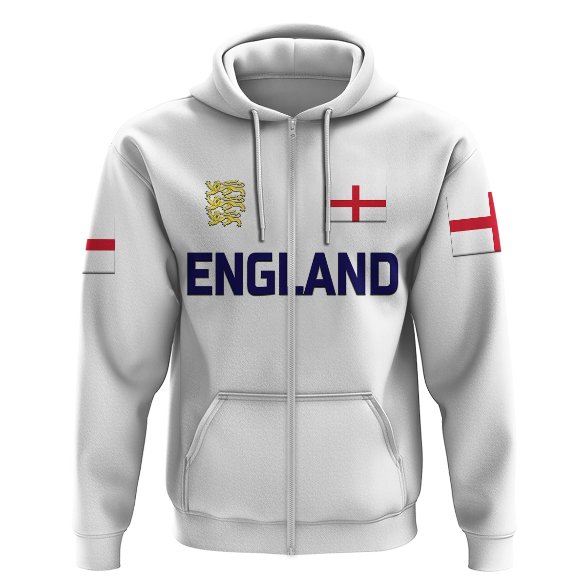 Custom England CrickeHoodie Unique White LT8 - Wonder Print Shop
